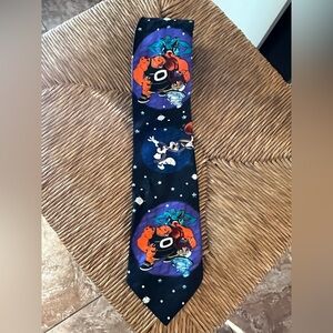 Vintage 1996 Space Jam Looney Tunes Tie - Taz Bugs Bunny Monsters Basketball